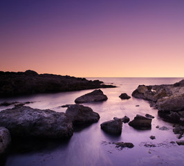 Beautiful seascape during sunset.