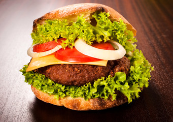 Single hamburger