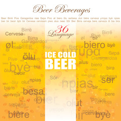Beer Beverages or Menu and background