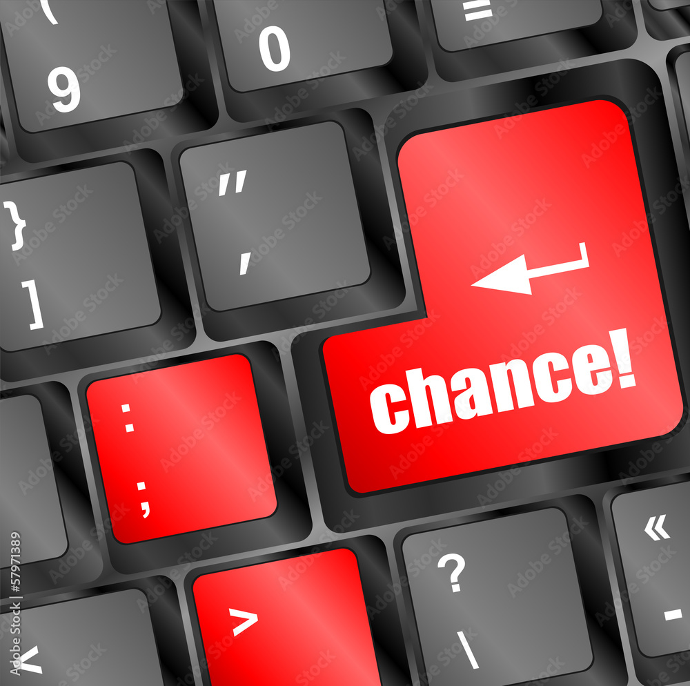 Poster chance button on computer keyboard key