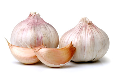 Garlic isolated on white background