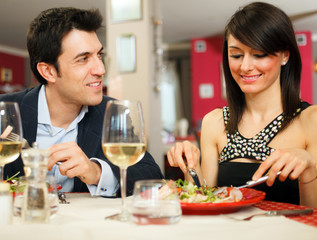 Couple having dinner