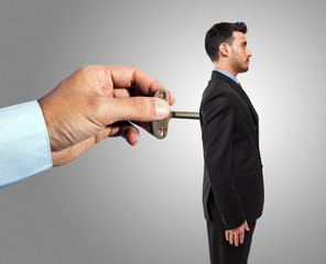 Wind-up businessman