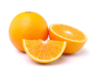 Orange fruit isolated on white background