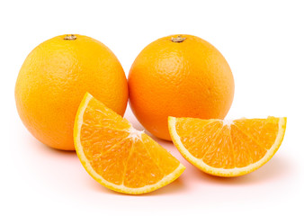 Orange fruit isolated on white background