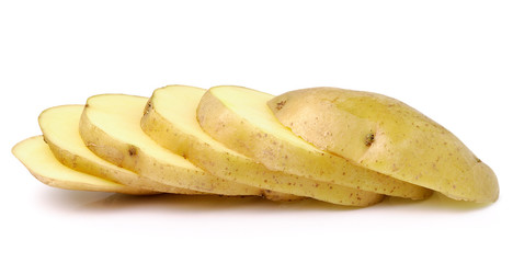potatos Slice  isolated on white background