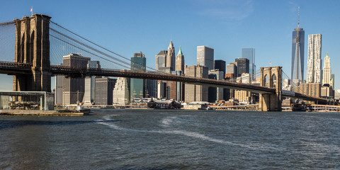 Fototapeta premium NYC Skyline Brooklyn Bridge