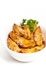 Baked Potato Wedges With Parmesan