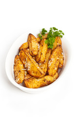 Baked Potato Wedges With Parmesan