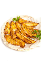 Baked Potato Wedges With Parmesan