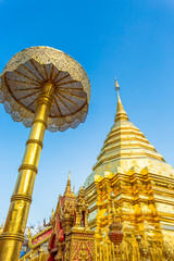 golden pagoda  wat Phra That Doi Suthep,.chiangmai ,Thailand