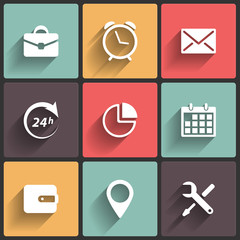 Application Web Icons in Flat Design