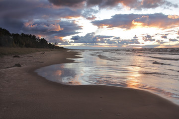 Lake Huron Beach After a Storm