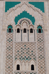 Fototapeta na wymiar Szczegół Meczet Hassana II w Casablance