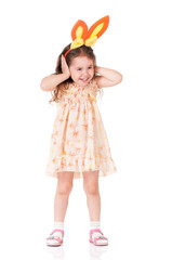 Girl with rabbit ears