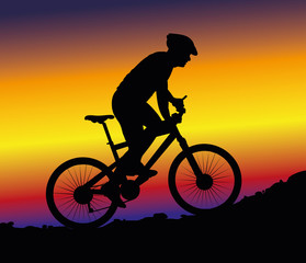 Fototapeta na wymiar downhill mountain biking - background