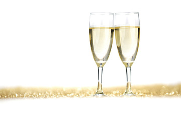 Two champagne flutes