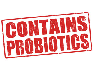 Contains probiotics stamp