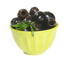 black olives with garlic and spices