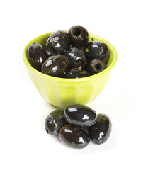 black olives with garlic and spices