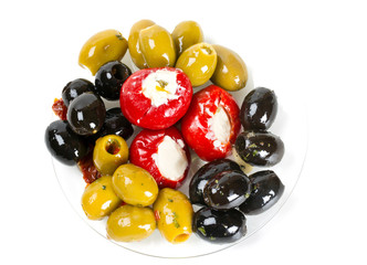 assortment of marinated olives