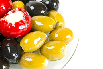 assortment of marinated olives