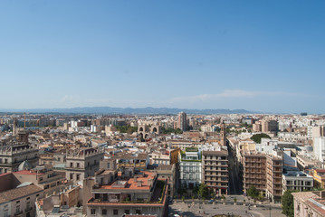 Fototapeta na wymiar Aerial View Of Valencia From the Miguelete Tower