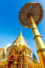 golden pagoda   wat Phra That Doi Suthep,.chiangmai ,Thailand