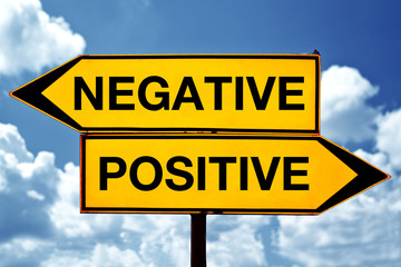Negative or positive, opposite signs