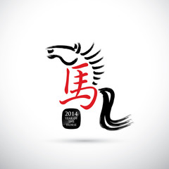 Year of the Horse - 2014. Chinese character for horse