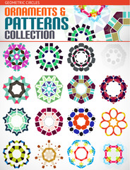 Geometric round shapes set for backgrounds