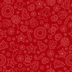 Cookies seamless pattern