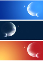 Collection of space banners