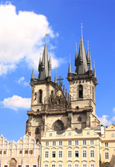 Fototapeta na wymiar Old Town Square, Tyn Church, Prague