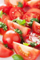 tomato salad with basil dressing
