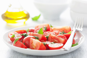 tomato salad with basil dressing