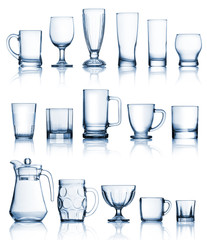 Transparent glass set