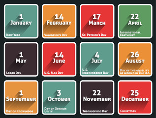 Holidays flat design