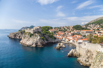 Naklejka premium Croatia. Dubrovnik. Town and fortress