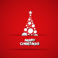 Christmas tree, vector background, easy all editable