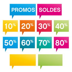 étiquette soldes, promo