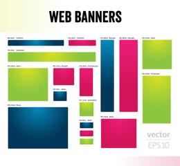 The set of web banners templates