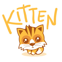 Funny Kitten Vector illustration