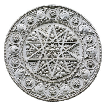 geometric pattern with ten-pointed star