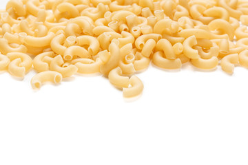 italian pasta (macaroni) isolated on white background