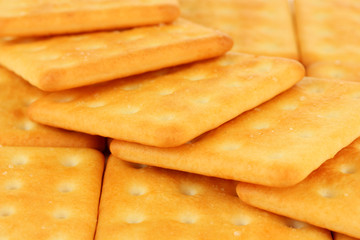 Delicious crackers close up