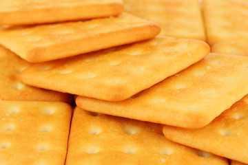 Delicious crackers close up