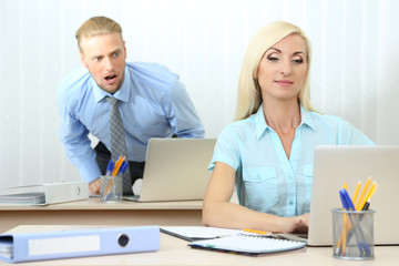 Obraz premium Office workers in workplace