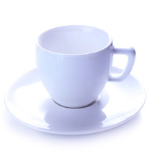 White cup isolated on white
