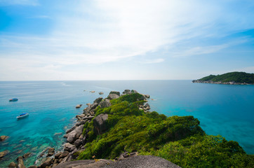 Fototapeta na wymiar View Point of Similan island in Phang-Nga, THAILAND